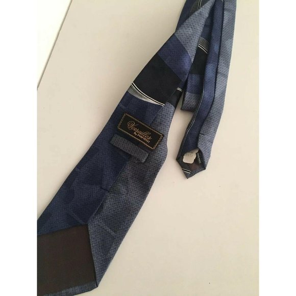 Versailles By Piattelli Men's 100% Silk Blue Rocka - Picture 3 of 3